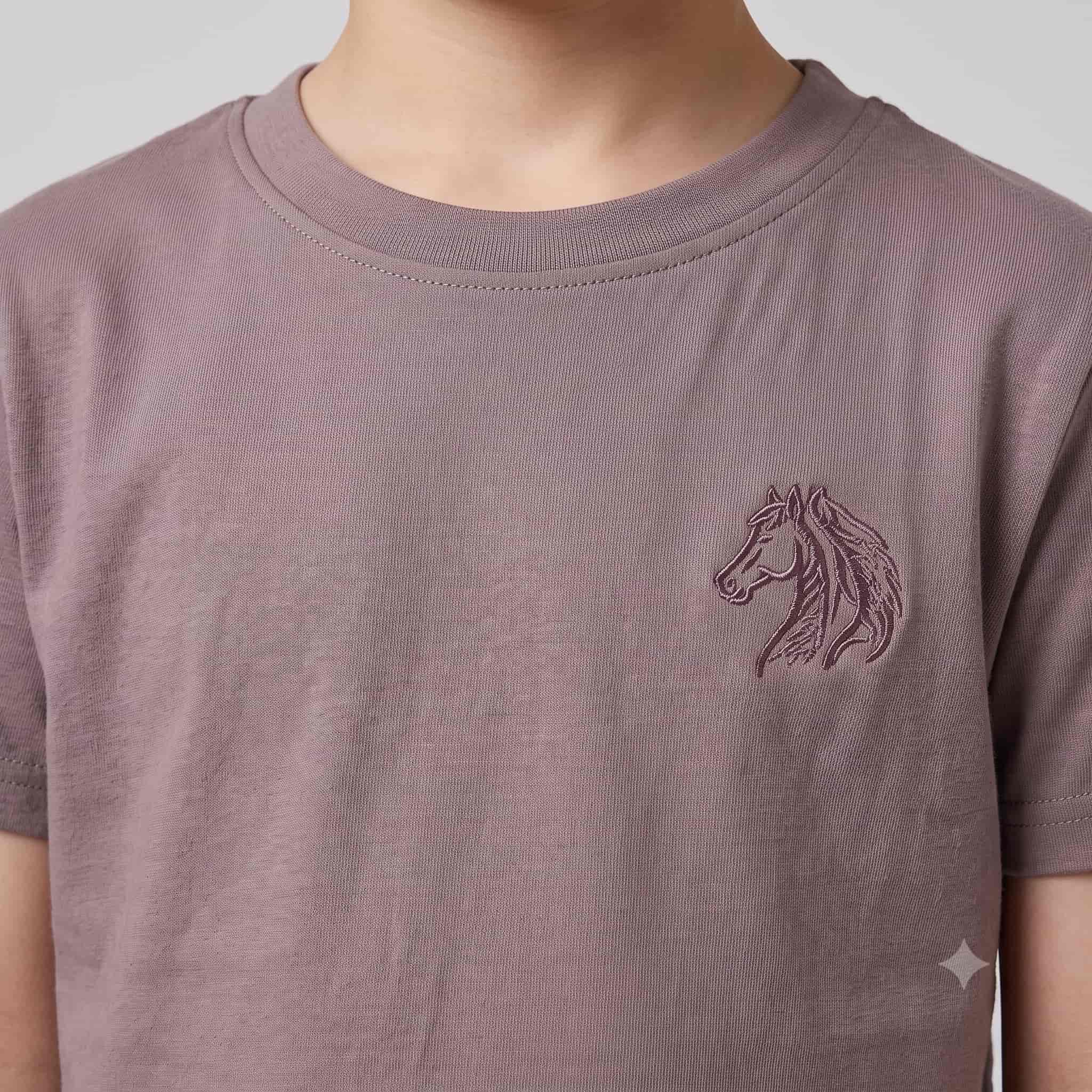 Twilight Stallion Boys Half Sleeves Pajama Set - Dusty Mauve