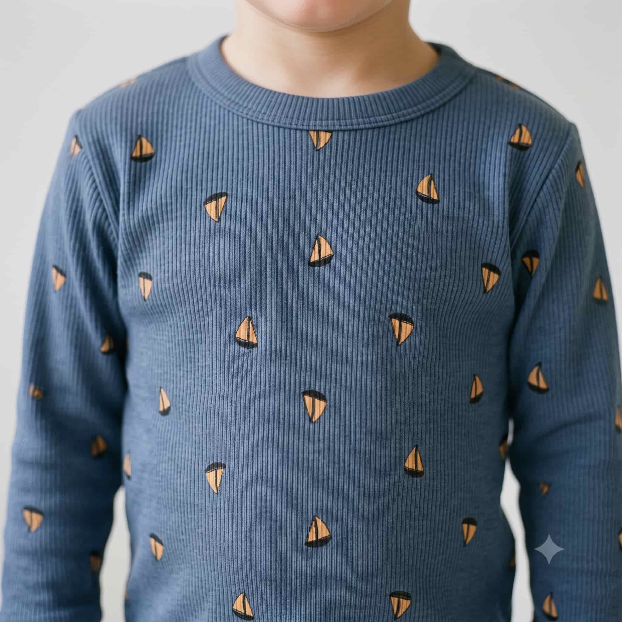 Sail Away Boys Full Sleeves Pajama Set – Denim Blue