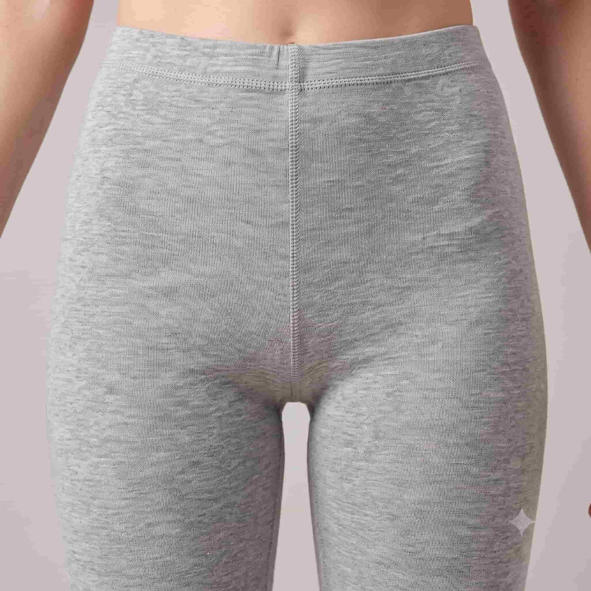Silver Comfort Women Leggings - Light Grey