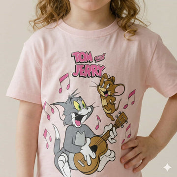 Tom & Jerry Girls Short Set - Pink