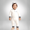 Stag Fur Baby Boy Bodysuit- White