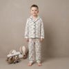 Jet Set Jammies Boy Button Pajama Set - White