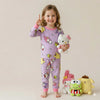 Kuromi, Melody and Friends Girls Full Sleeves Pajama Sets -Purple