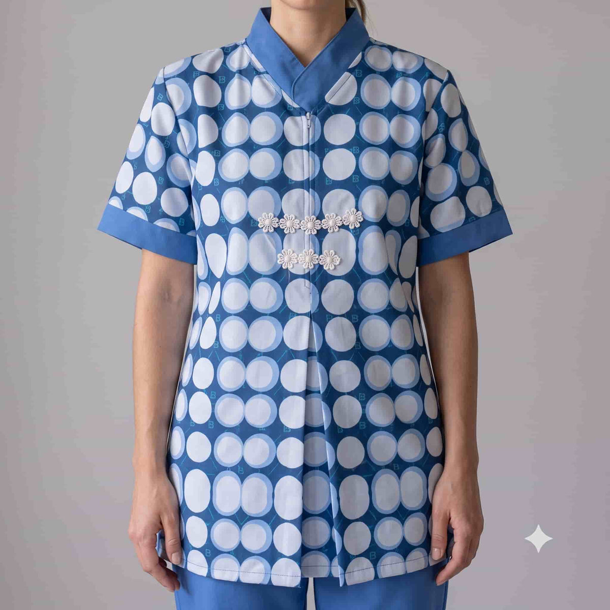 Azure Dots Maid Uniform Set – Blue
