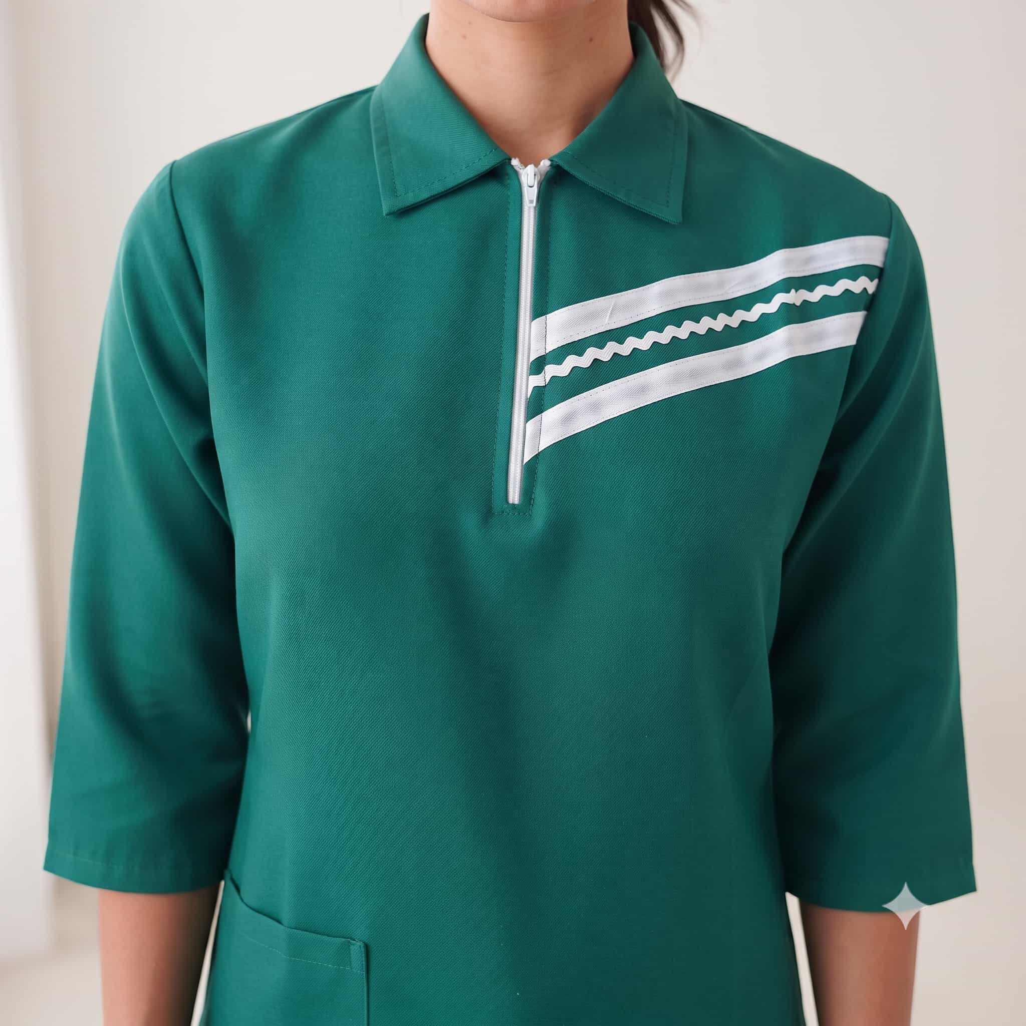 Emerald Wave Maid Uniform Set – Green