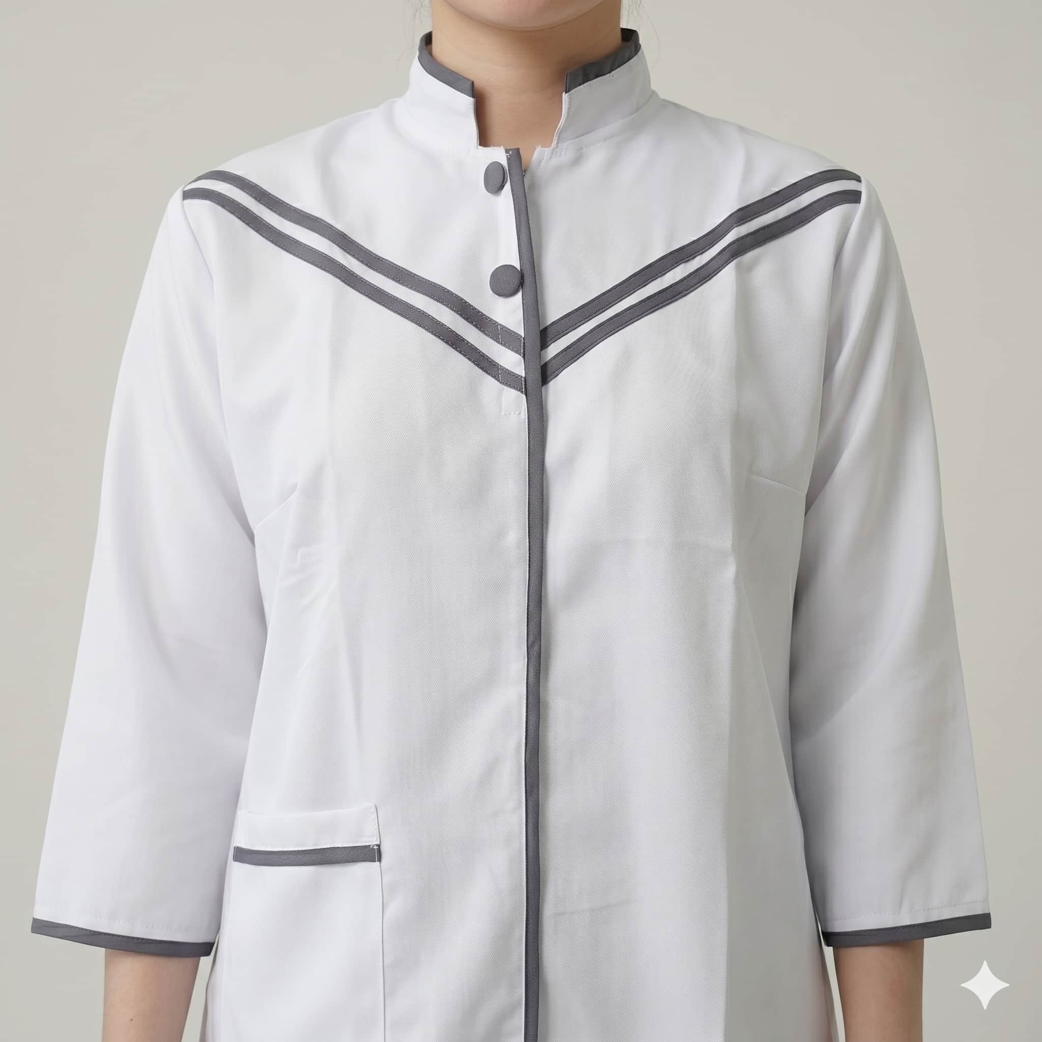 Slate Grace Maid Uniform - White and Grey