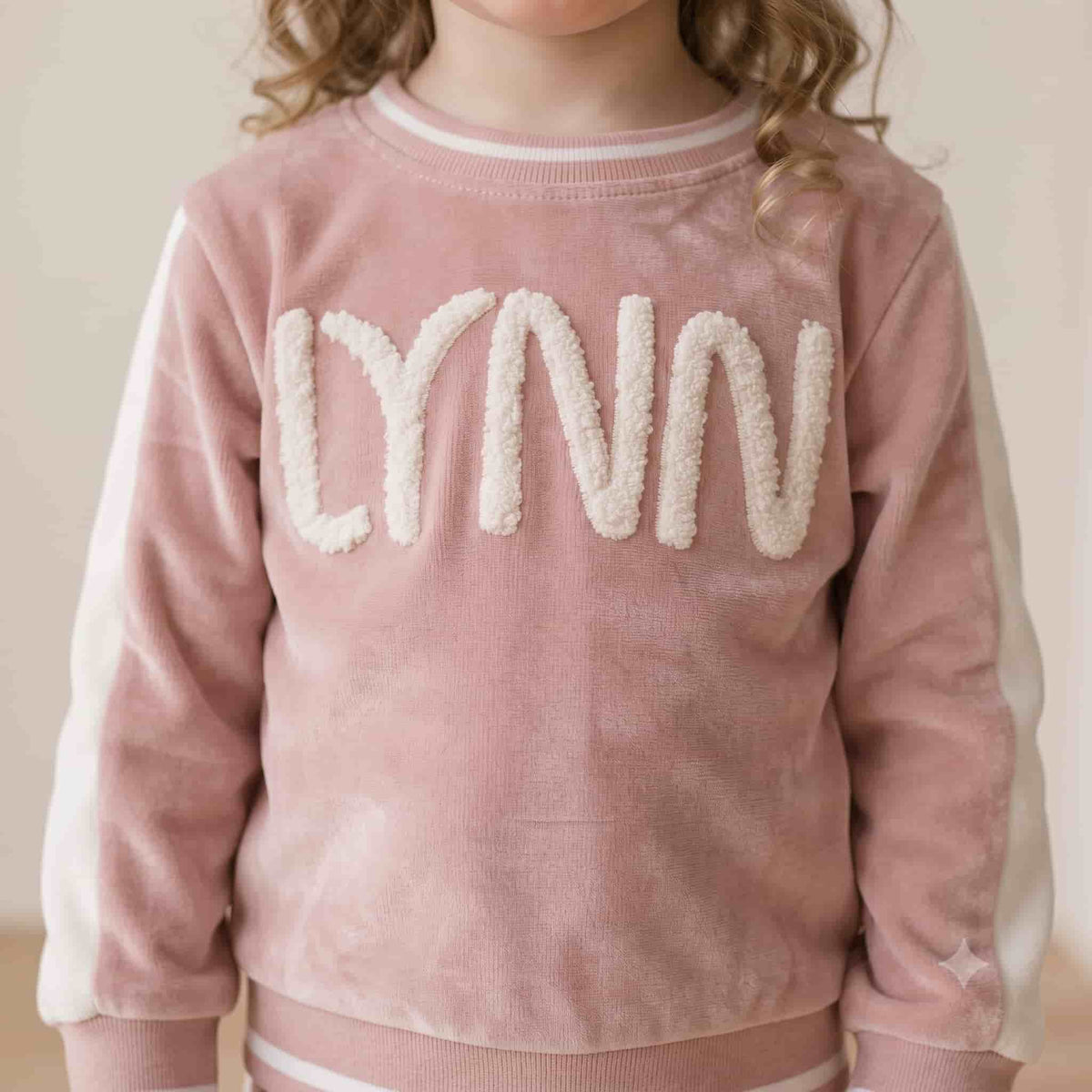 Blush Bloom Girls Winter Full Sleeves Pajama Set – Dusty Pink & Cream
