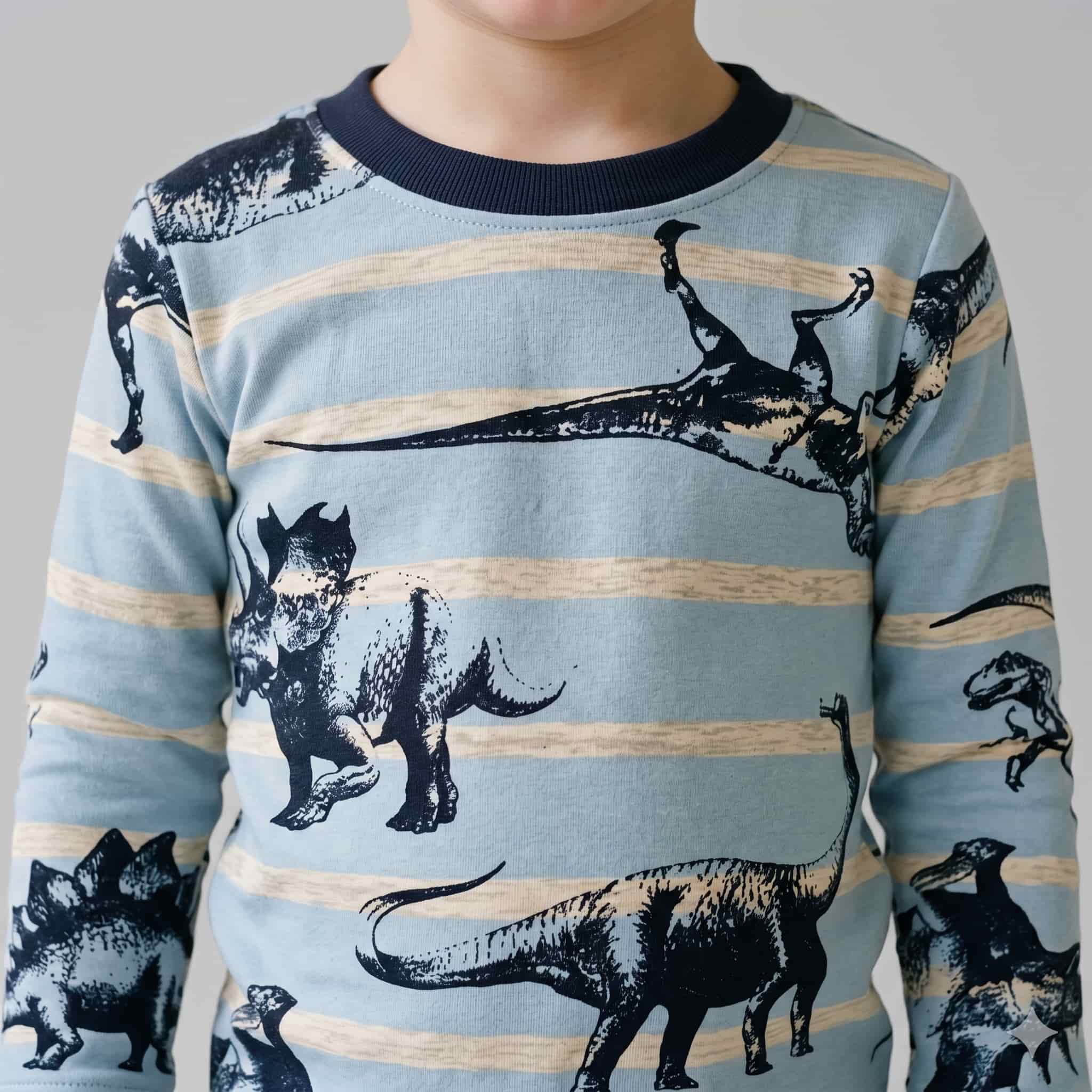 Jurassic Dreams Boys Full Sleeves Pajama Set - Blue