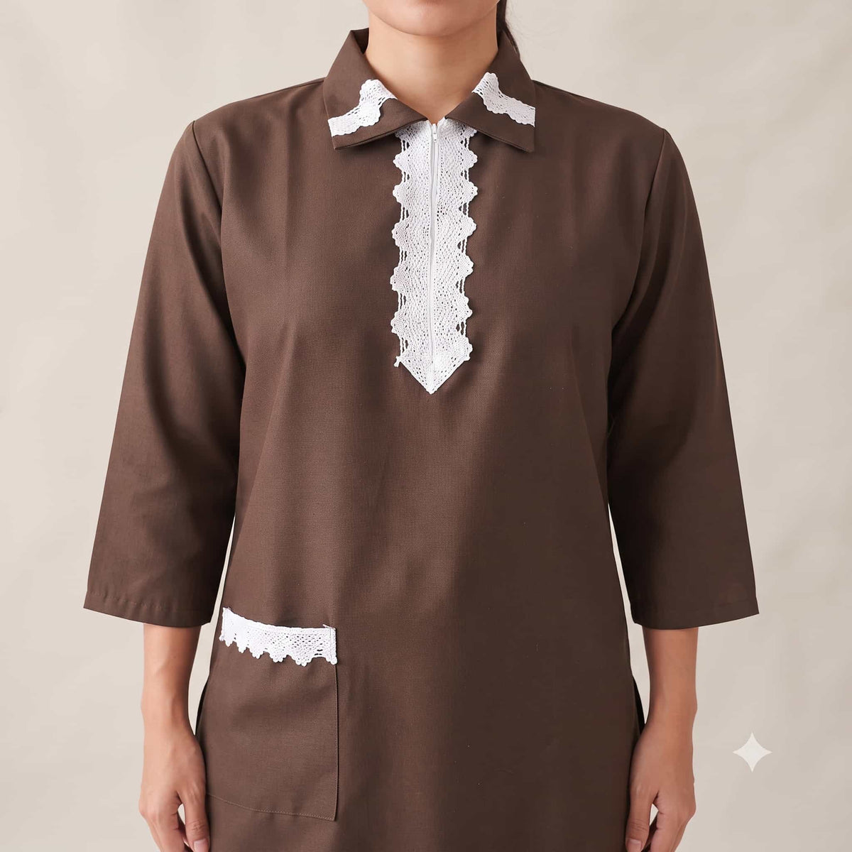 Cocoa Chic Maid Uniform Set - Brown