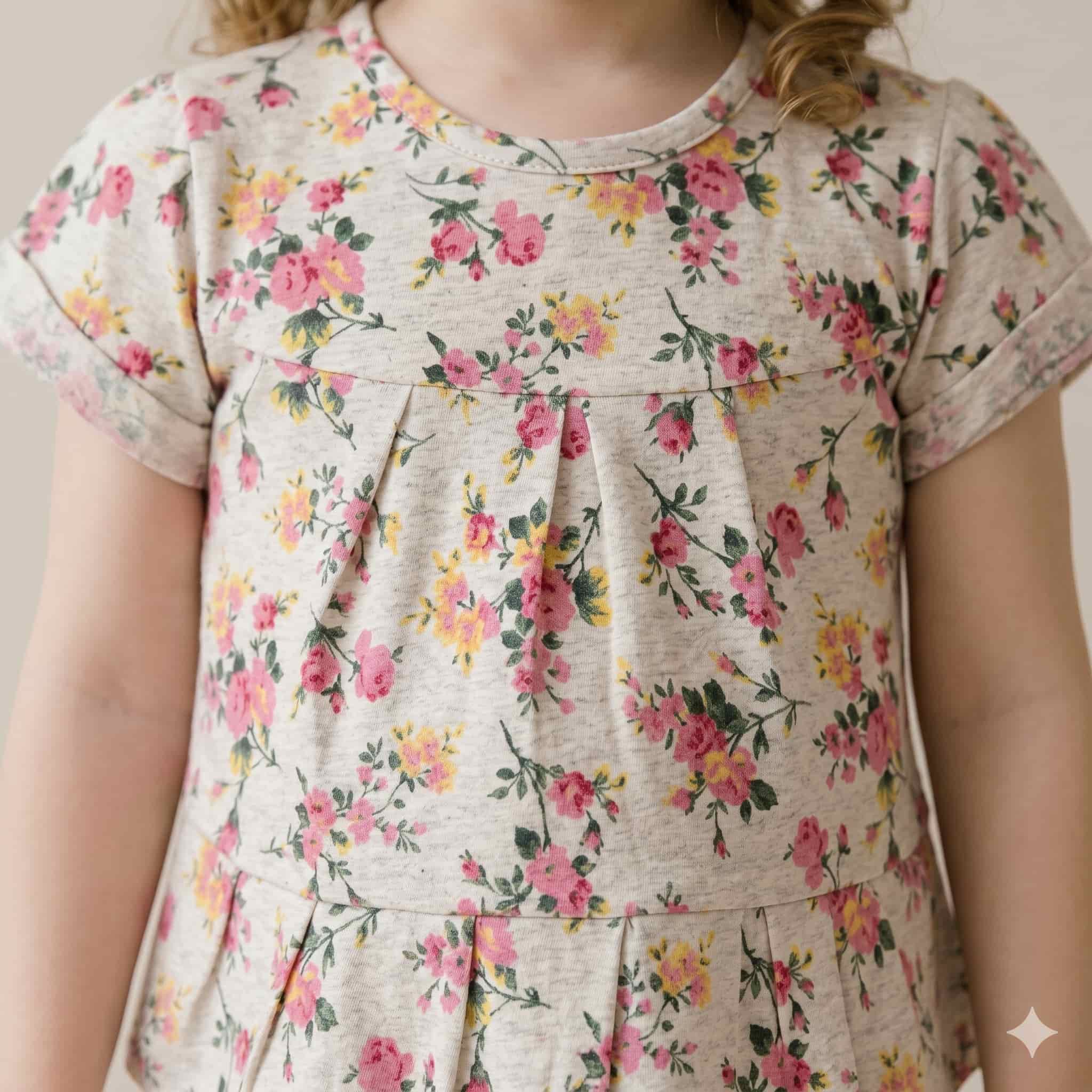 Spring Meadow Girls Short Set - Beige