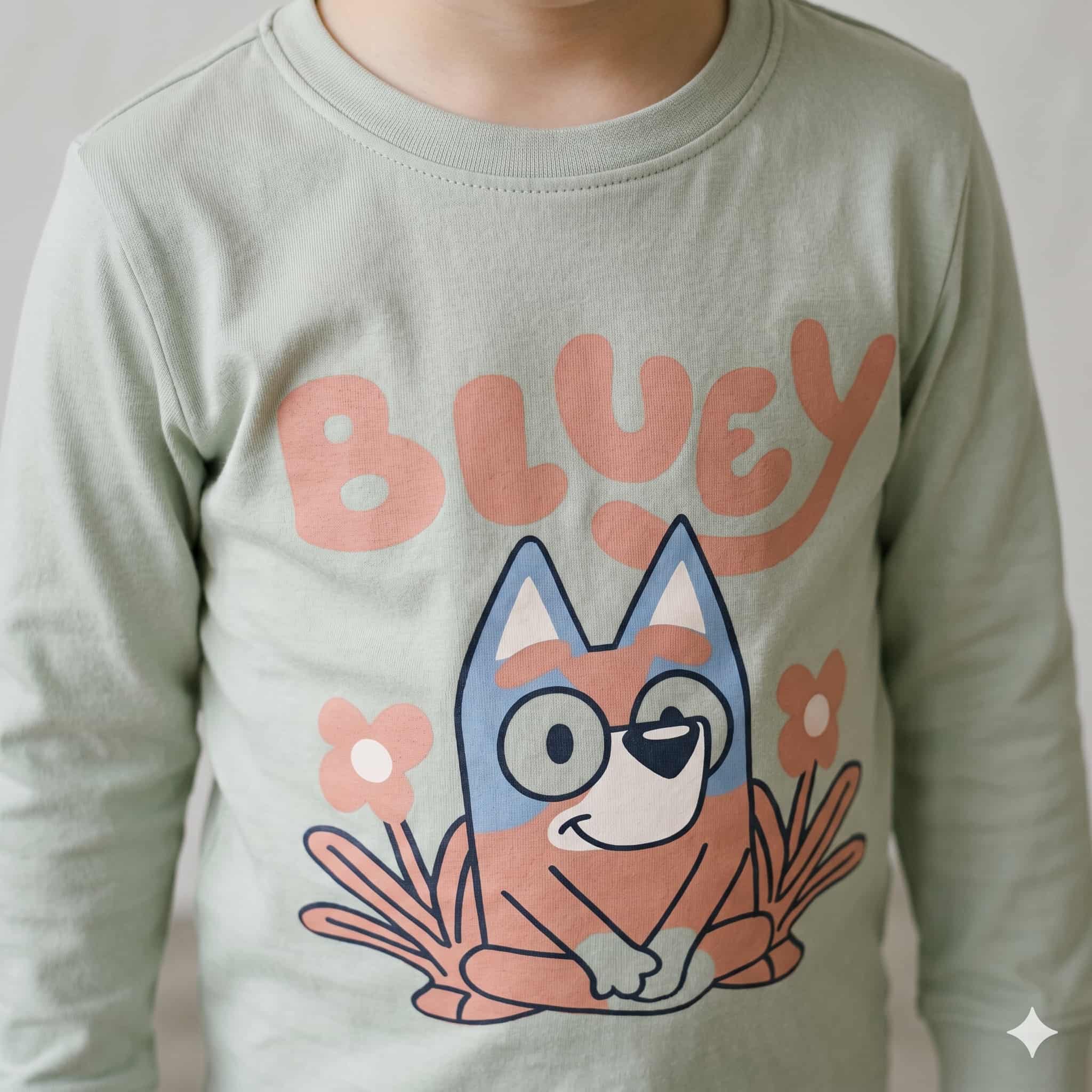 Bluey Bloom Boys Full Sleeves Pajama Set - Mint