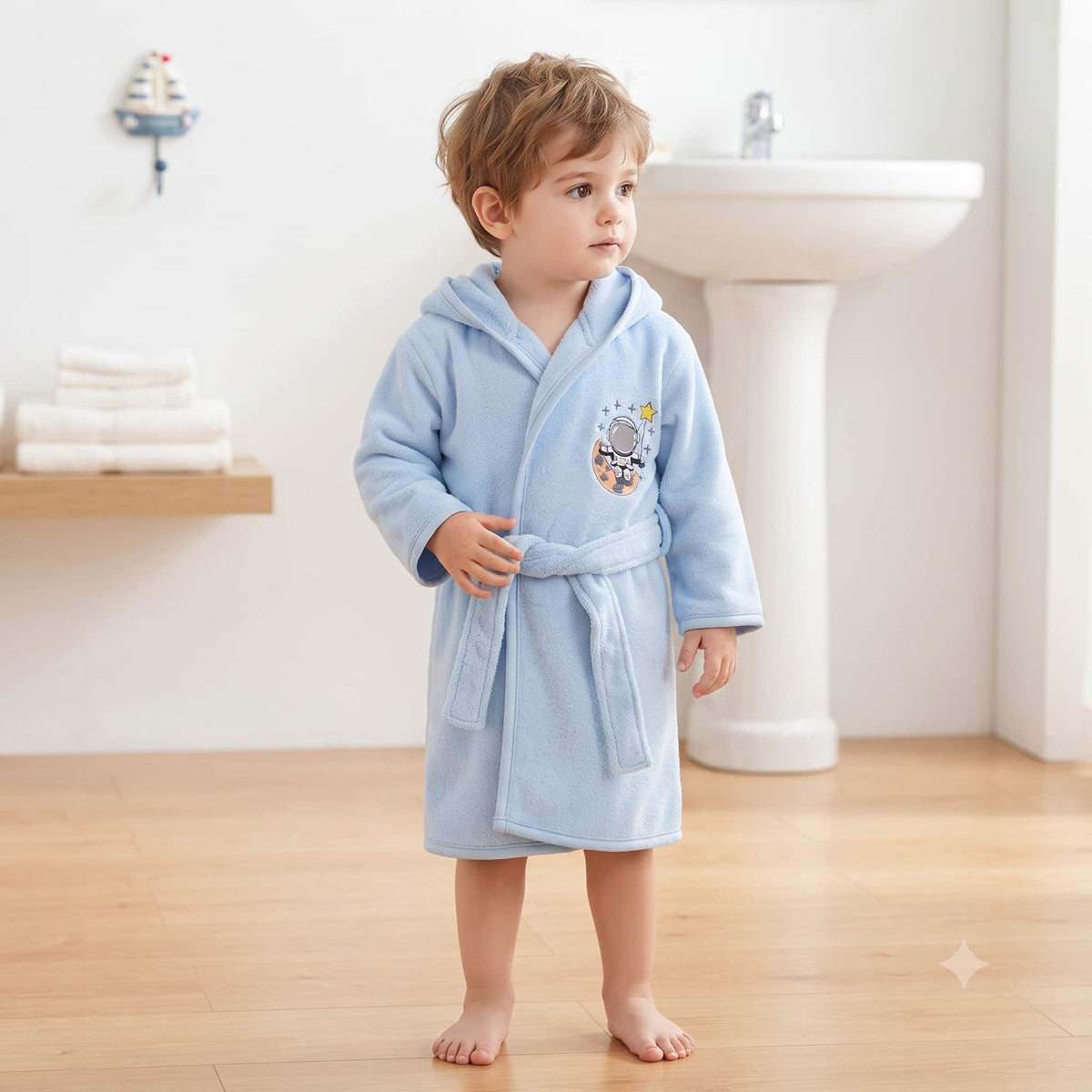 Aqua Orbit Baby Hooded Towel – Sky Blue
