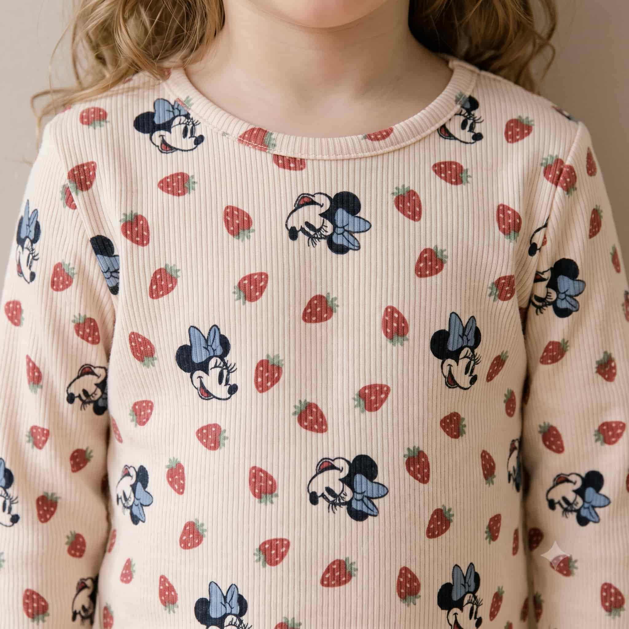 Galaxy Pup Girls Full Sleeves Pajama Set - Cream