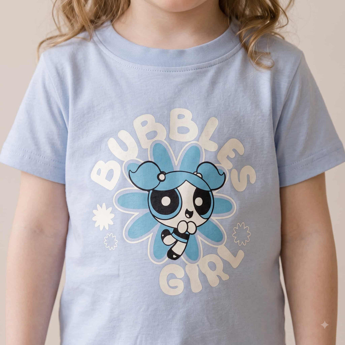 Bubbles Girls Half Sleeves Pajama Set - Light Blue