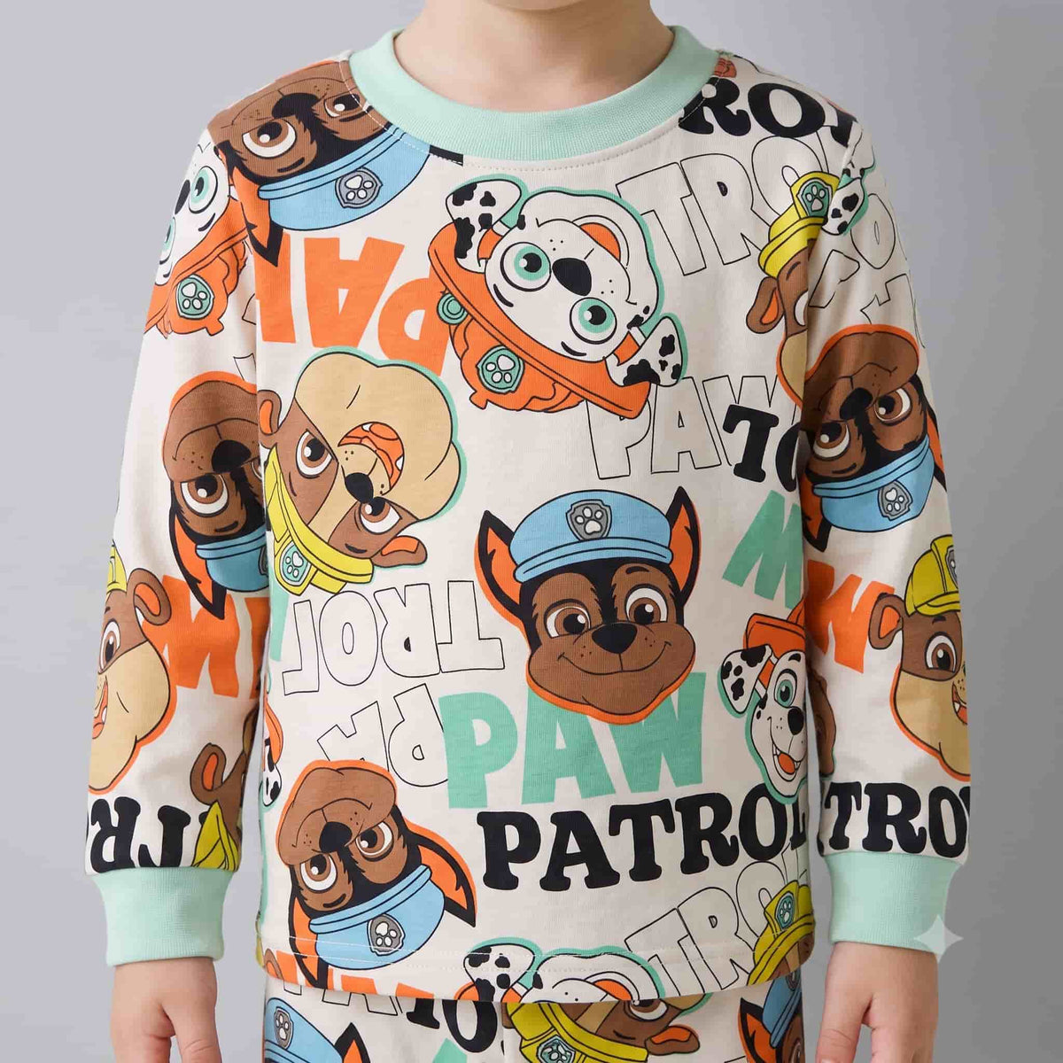 Paw Patrol Boys Winter Full Sleeves Pajama Set – Cream