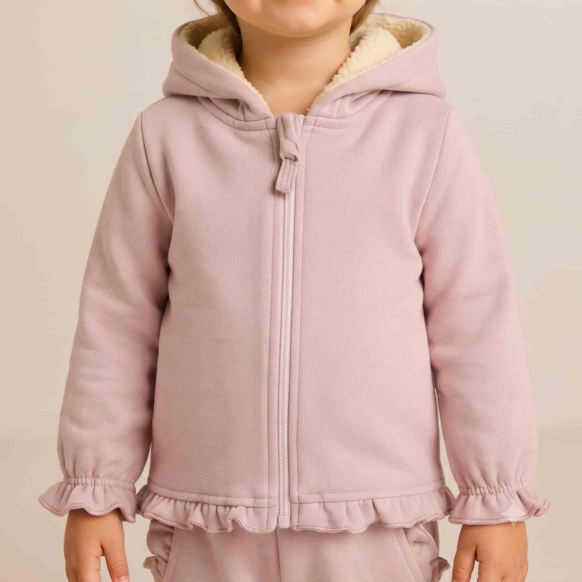 Snuggle Bloom Baby Girls Winter Full Sleeves Pajama Set – Dusty Pink