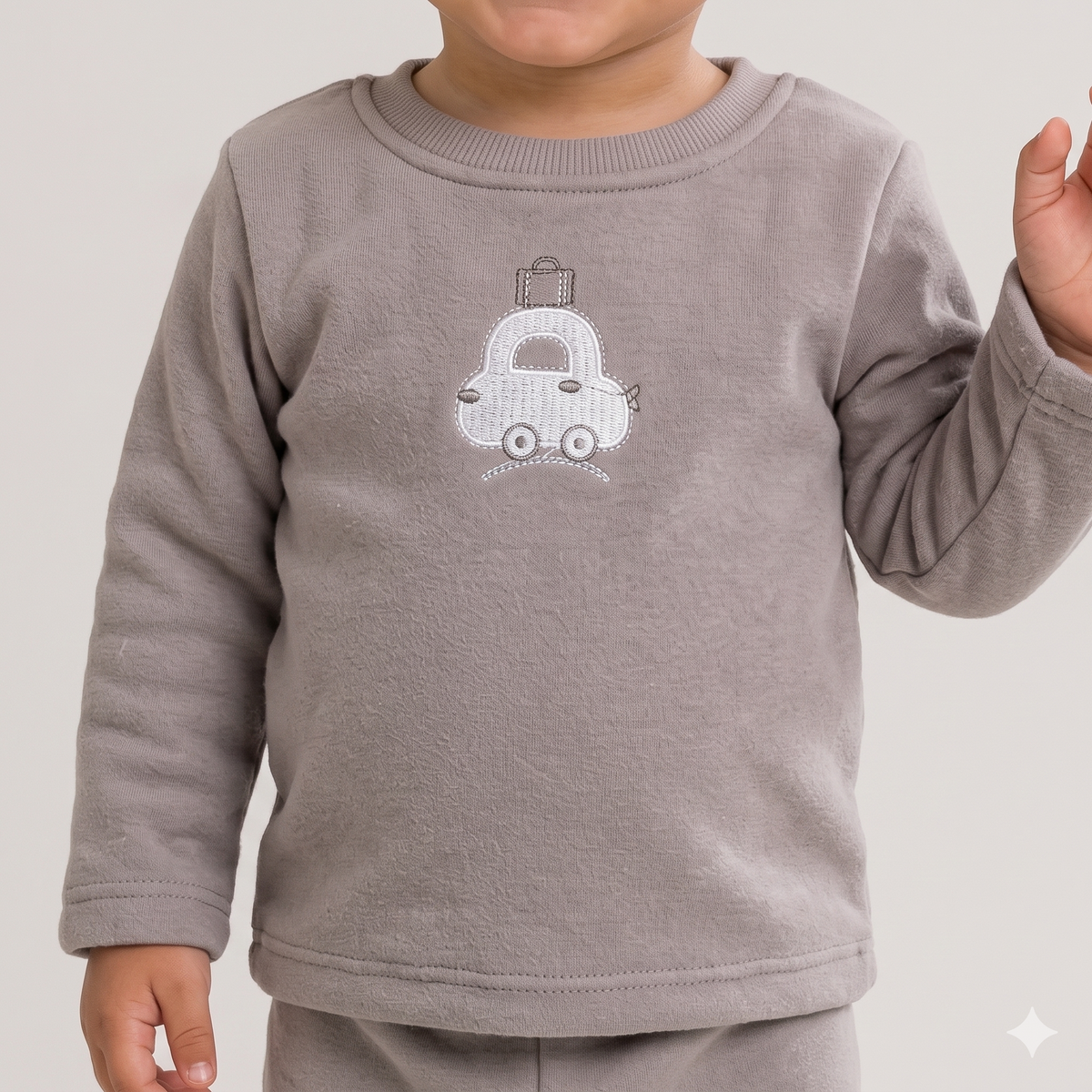 Tiny Voyager Baby Boys Winter Full Sleeves Pajama Set – Warm Grey