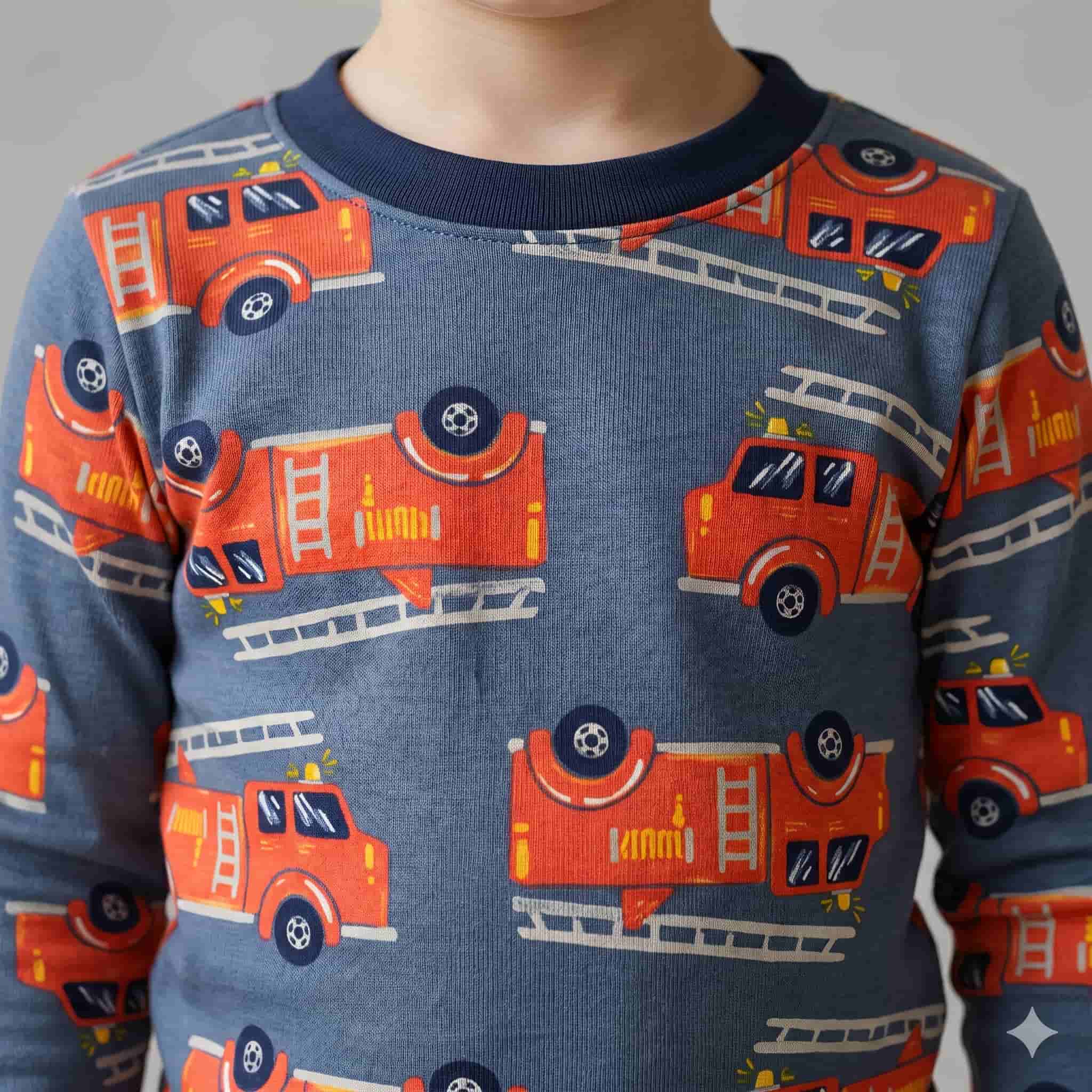 Rescue Fleet Boys Full Sleeves Pajama Set - Blue
