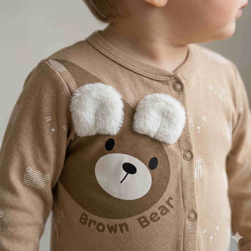 Plushy Bear Baby Boy Set - Brown