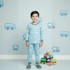 Cute Bus Boy Pajama Set- Light Blue
