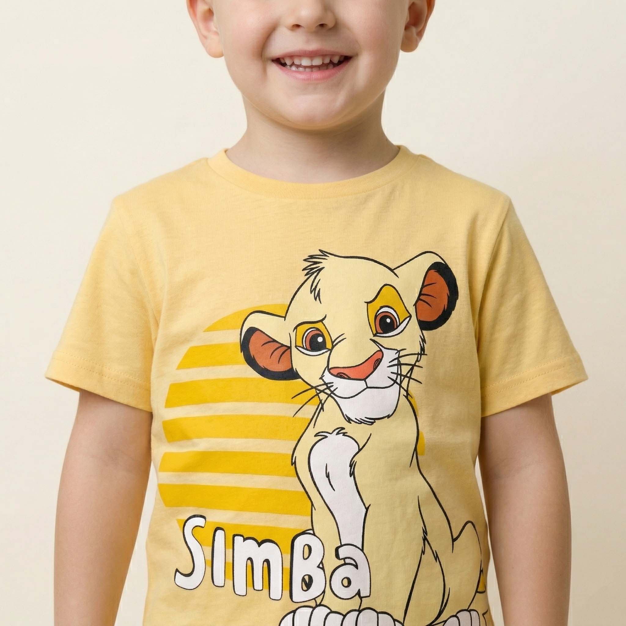 Simba Boys Boys Short Set - Yellow & Grey