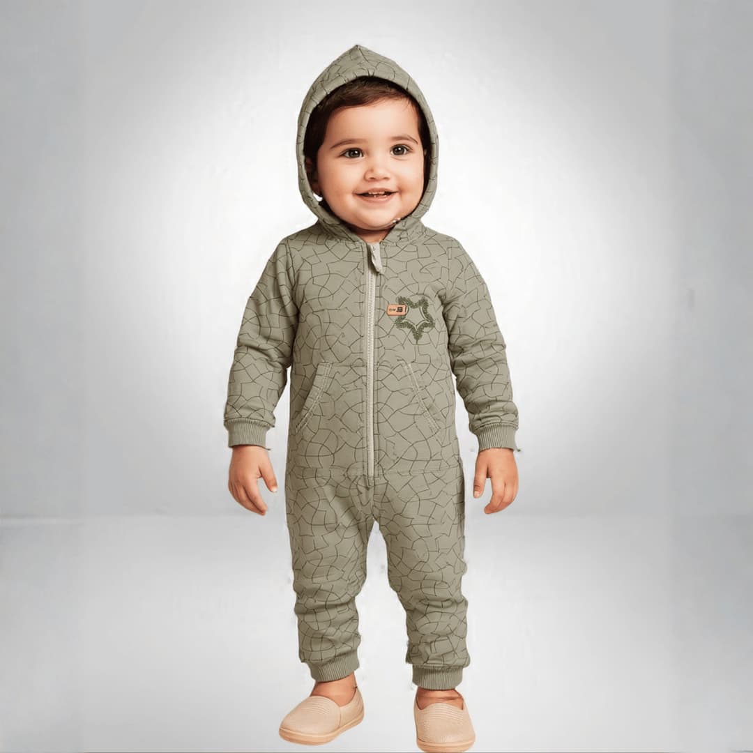 Star Baby Boy Bodysuit- Green