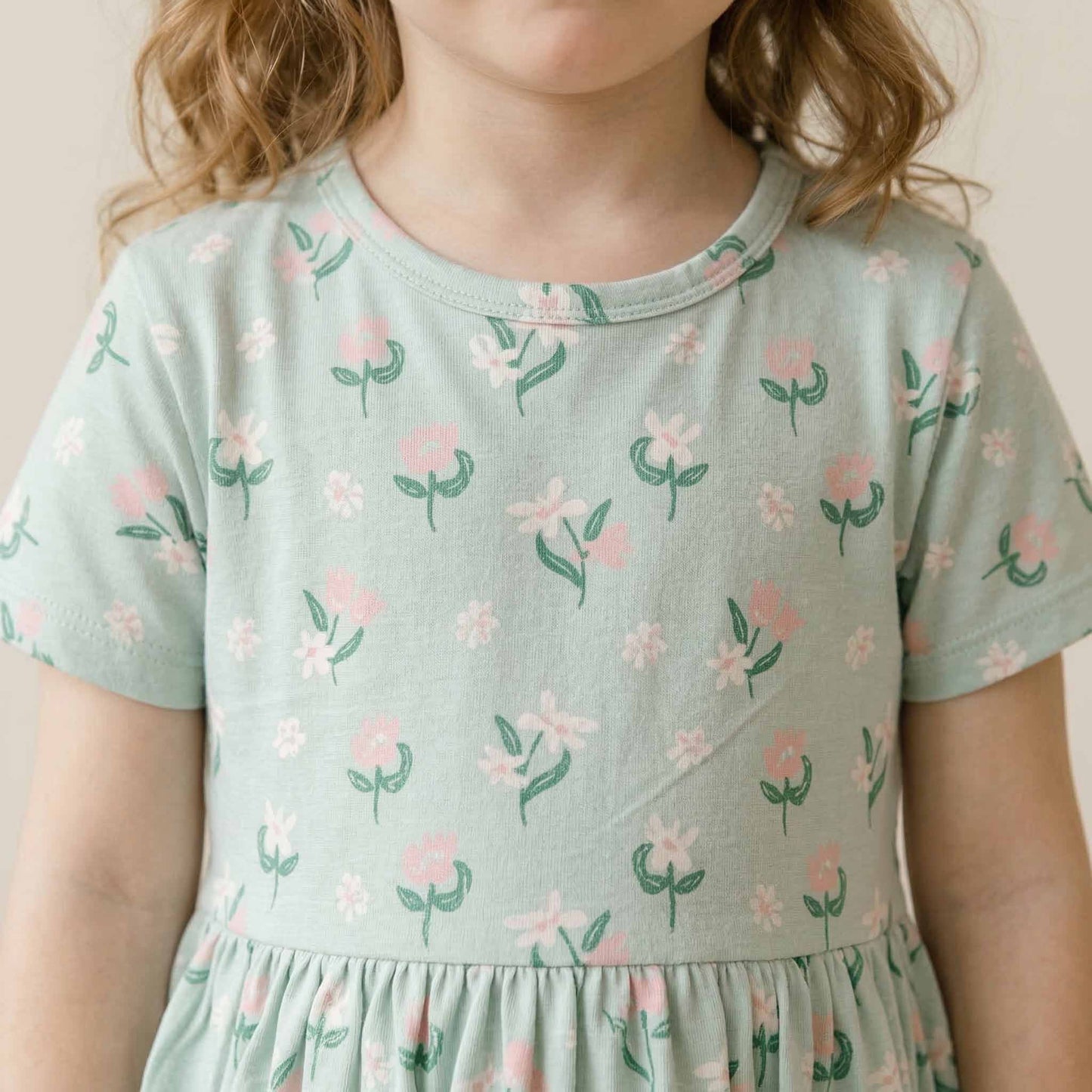 Little Daisy Girls Frock - Blue