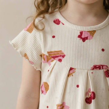 Cupcakes Girls Pajama Set - Cream