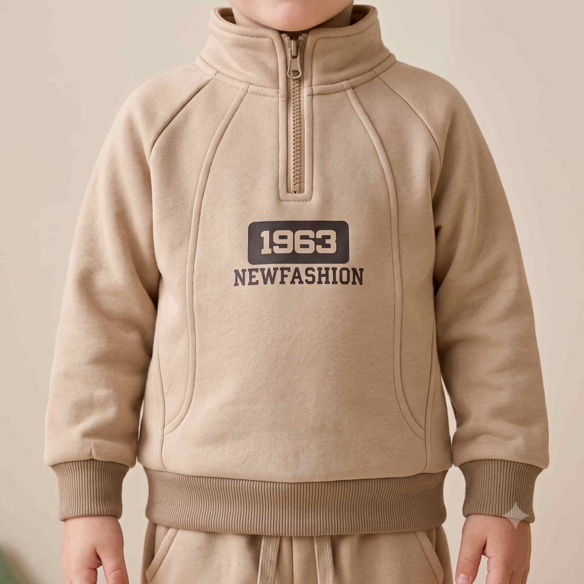 Classic Edge Boys Winter Full Sleeves Pajama Set – Beige