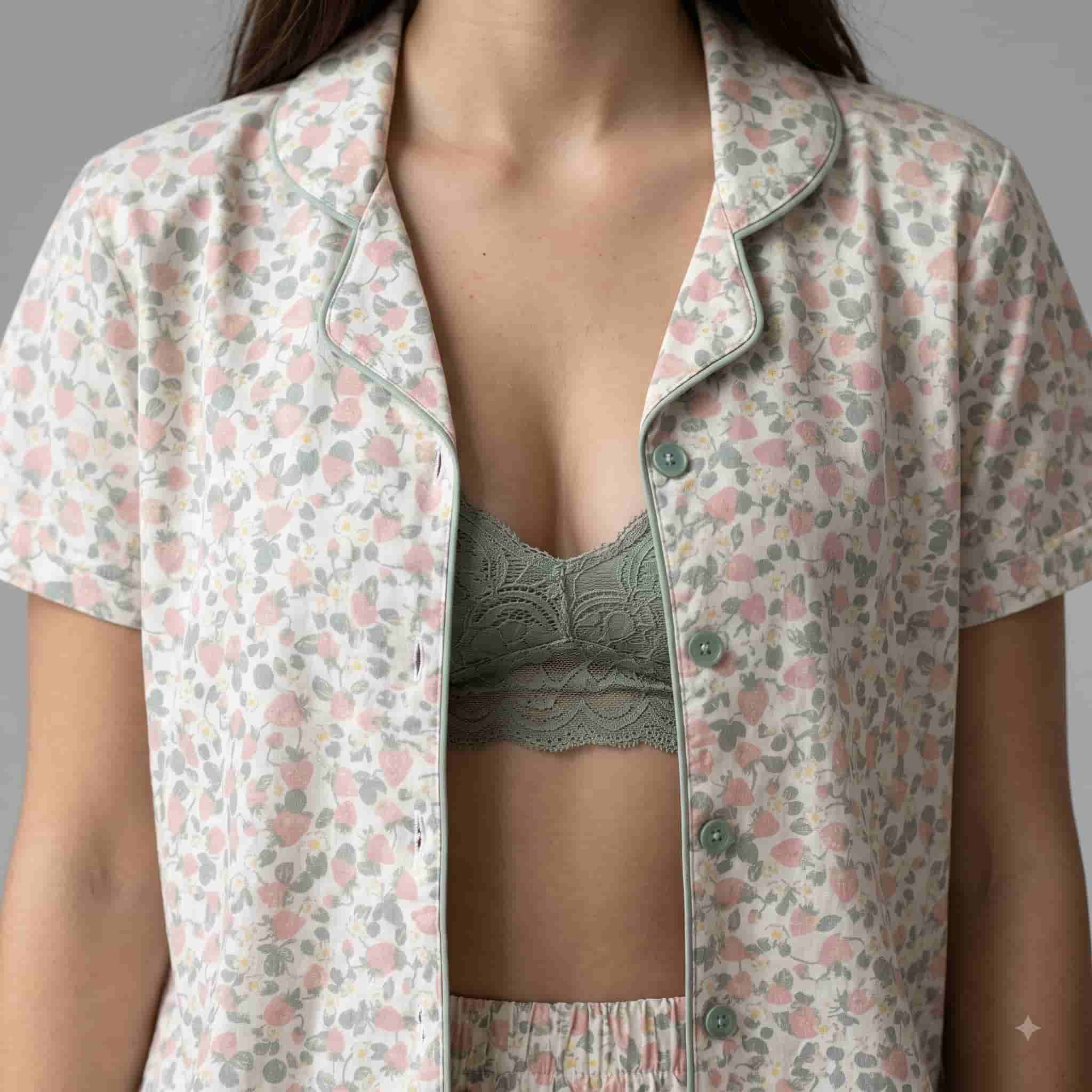 Blush Meadow Women Half Sleeves Pajama Set - Blush Pink