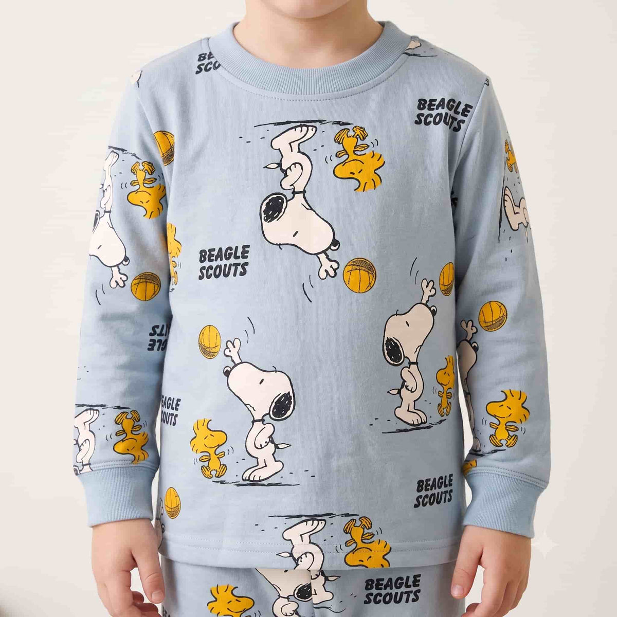 Beagle Scouts Boys Winter Full Sleeves Pajama Set – Light Blue