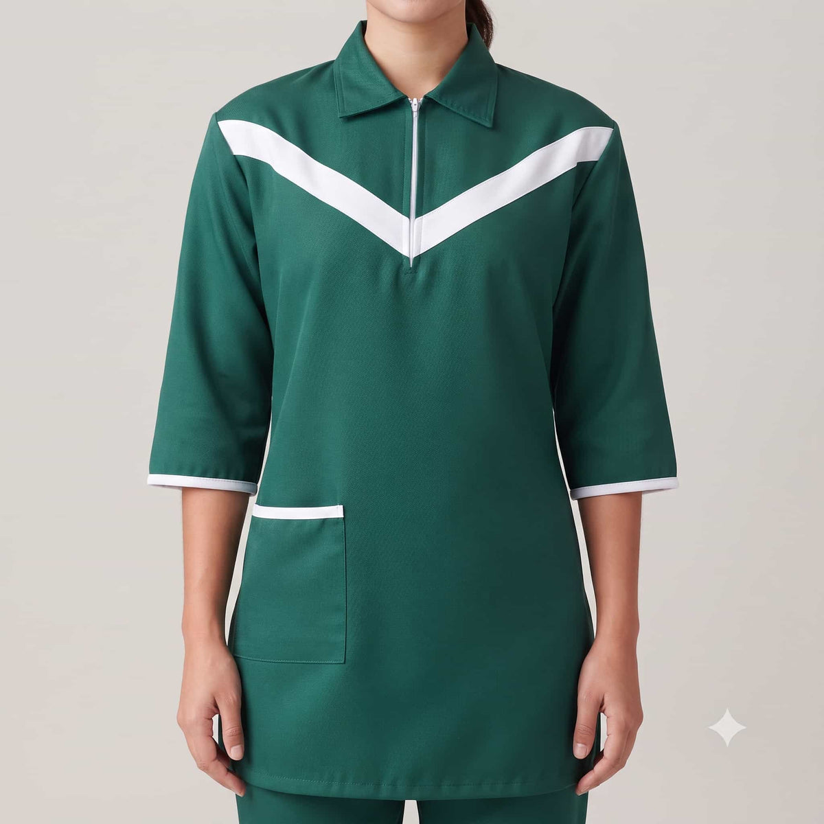 Emerald Elegance Maid Uniform Set - Green