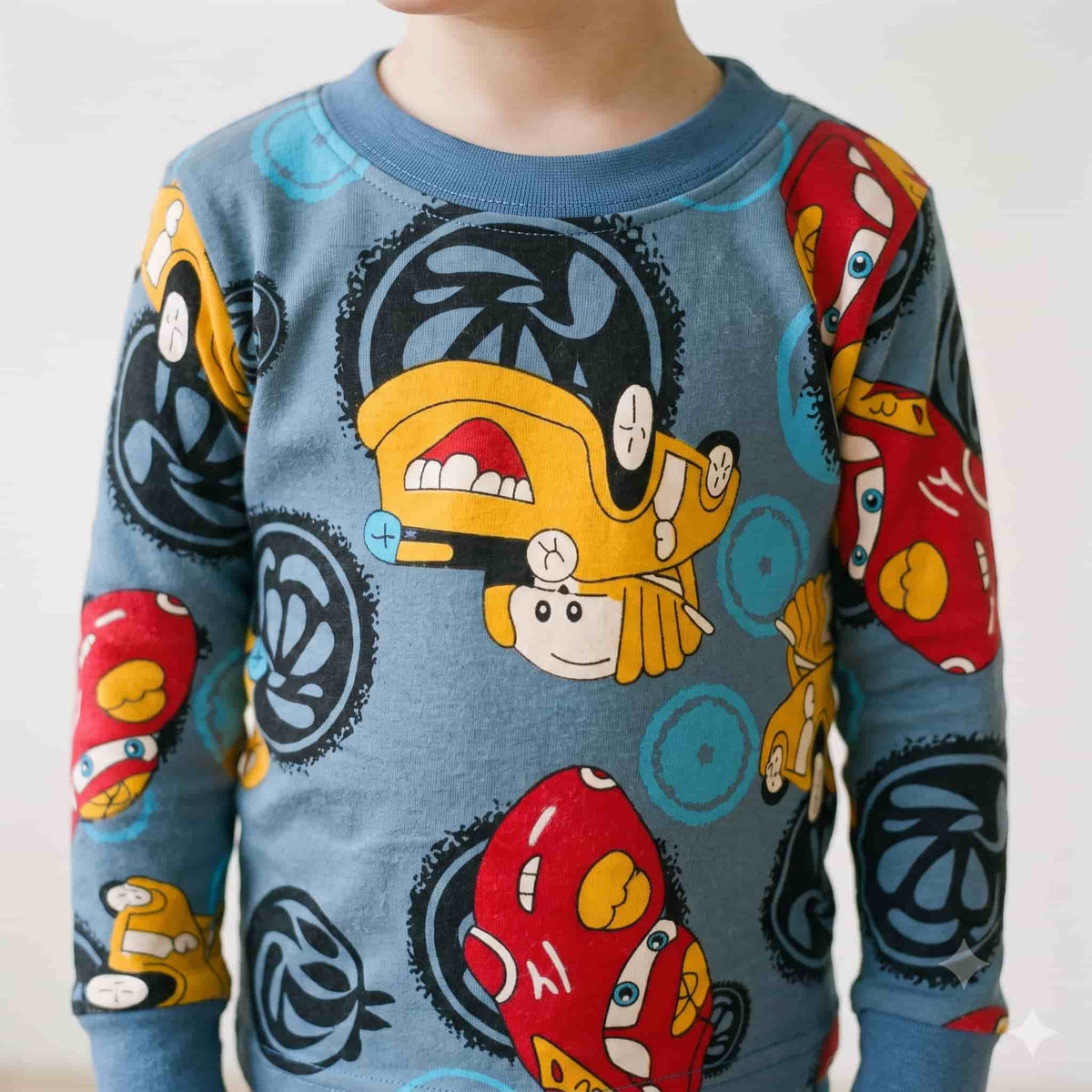 Mcqueen Boys Winter Full Sleeves Pajama Set – Dusty Blue