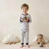 Sky Bound Boys Full Sleeves Pajama Set - white