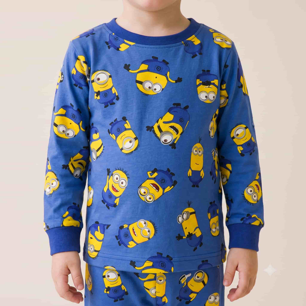 Minnions Boys Full Sleeves Pajama Set - Blue