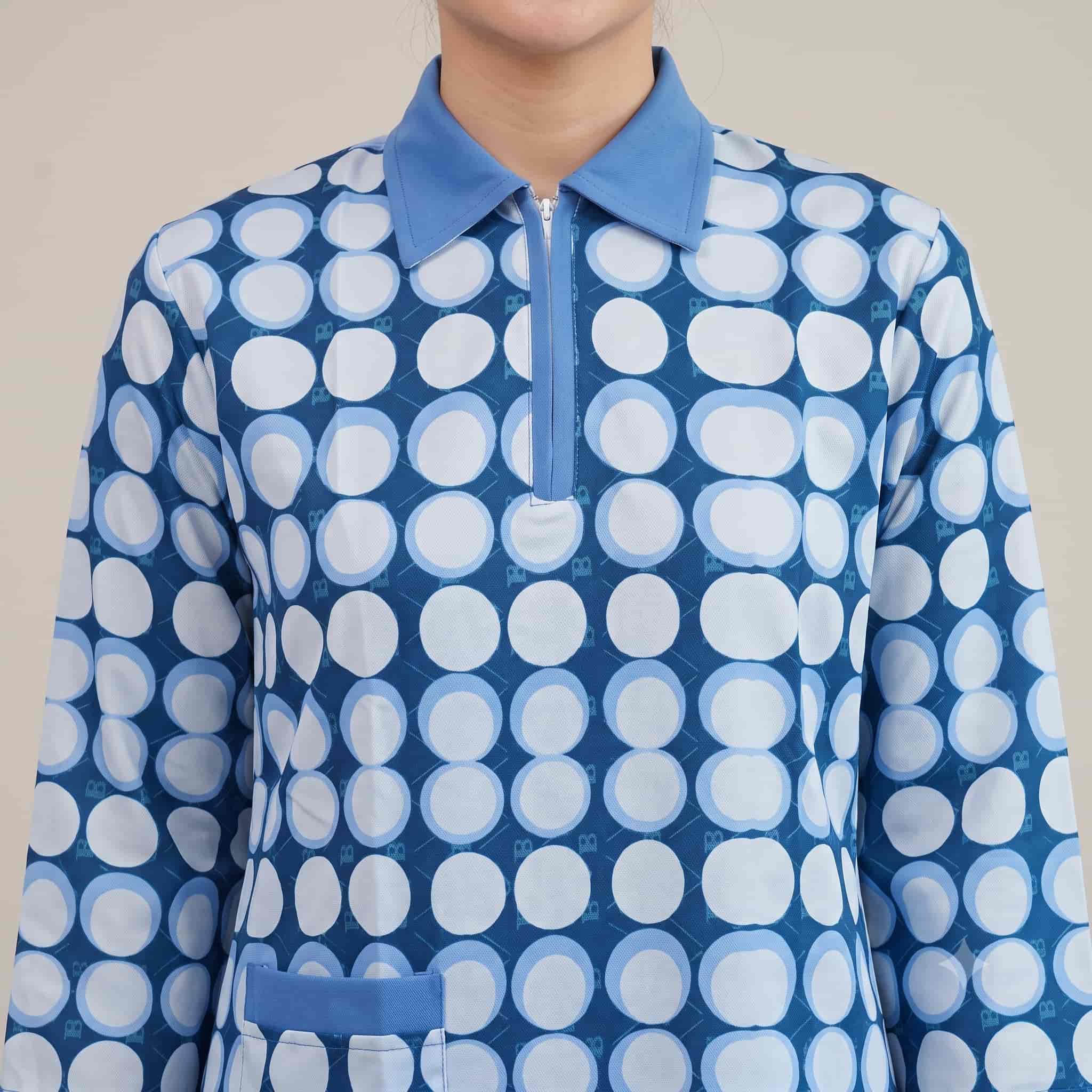 Ocean Dots Maid Uniform Set - Sky Blue