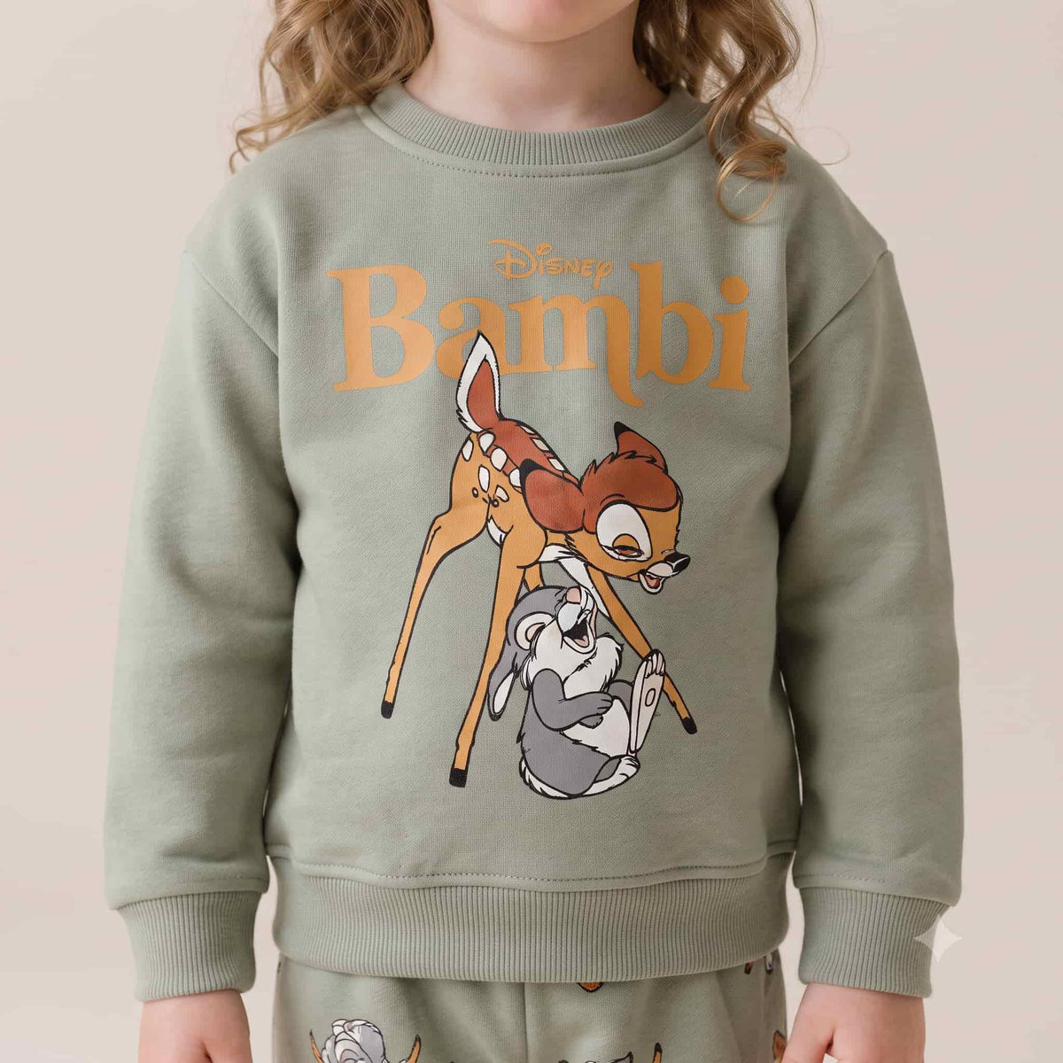Bambi Girls Winter Full Sleeves Pajama Set – Sage Green