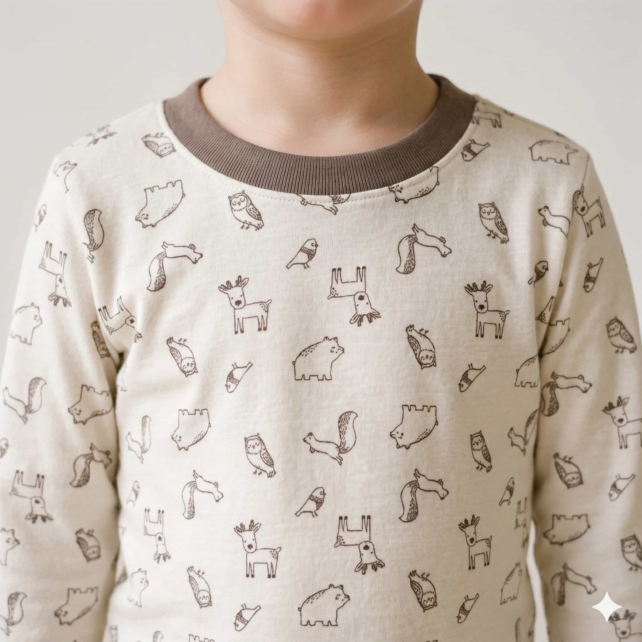 Woodland Wonders Boys Full Sleeves Pajama Set - Beige