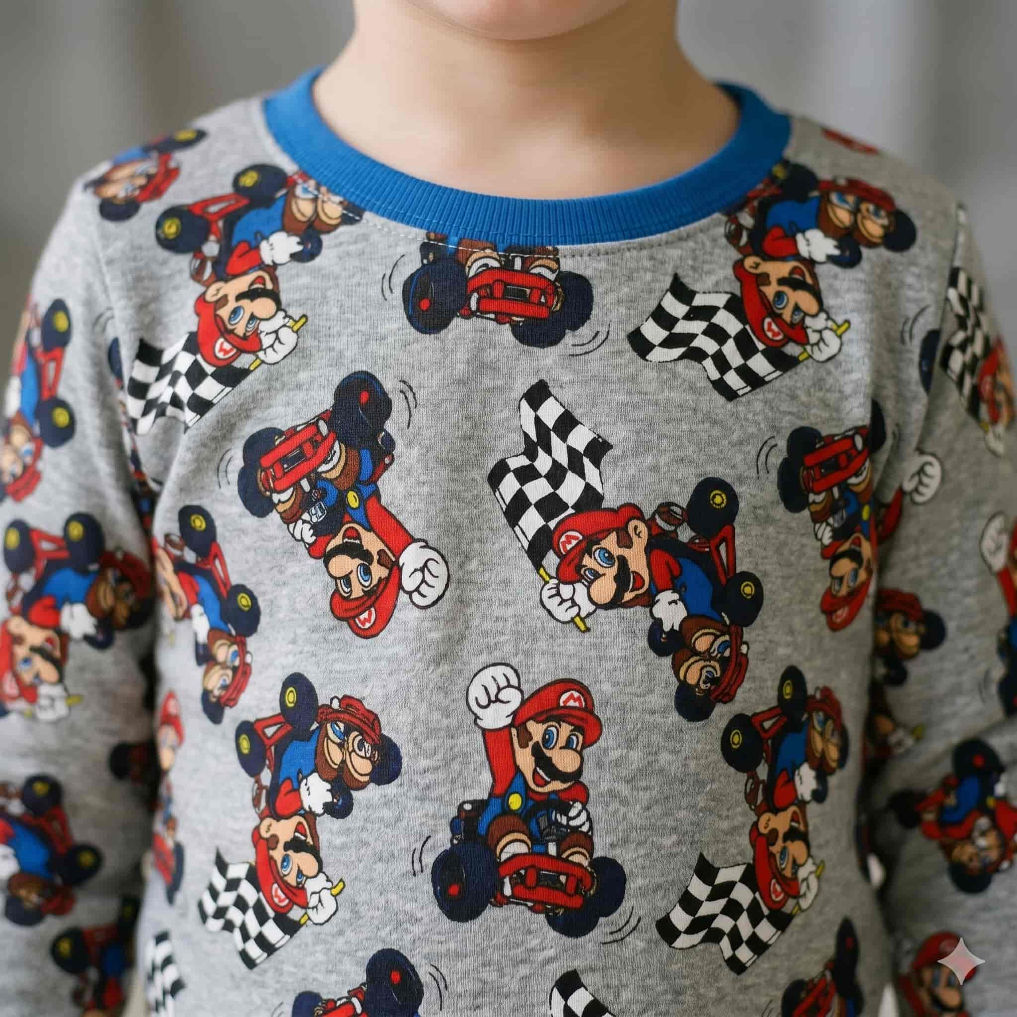 Kart Racer Boys Full Sleeves Pajama Set - Grey