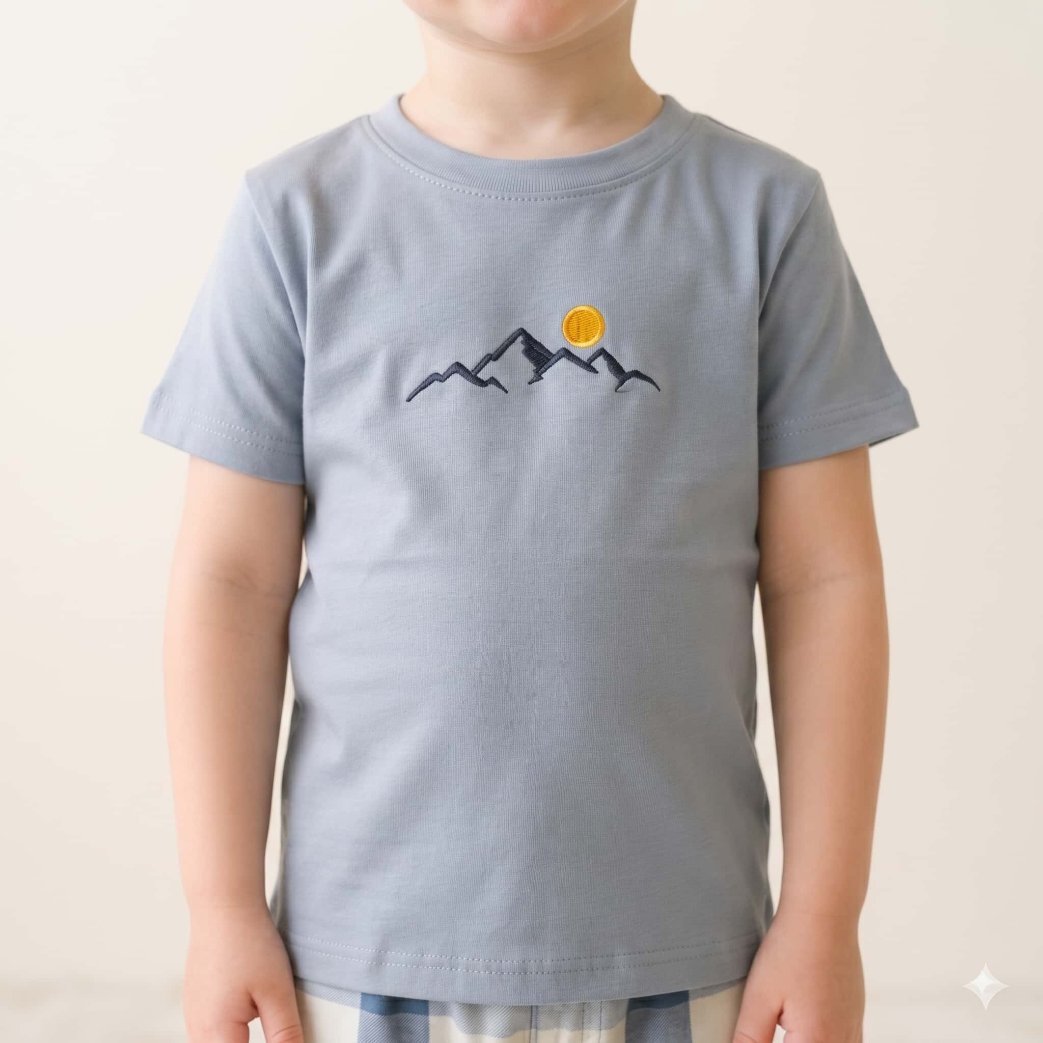 Alpine Sunrise Boys Half Sleeves Pajama Set - Slate Blue