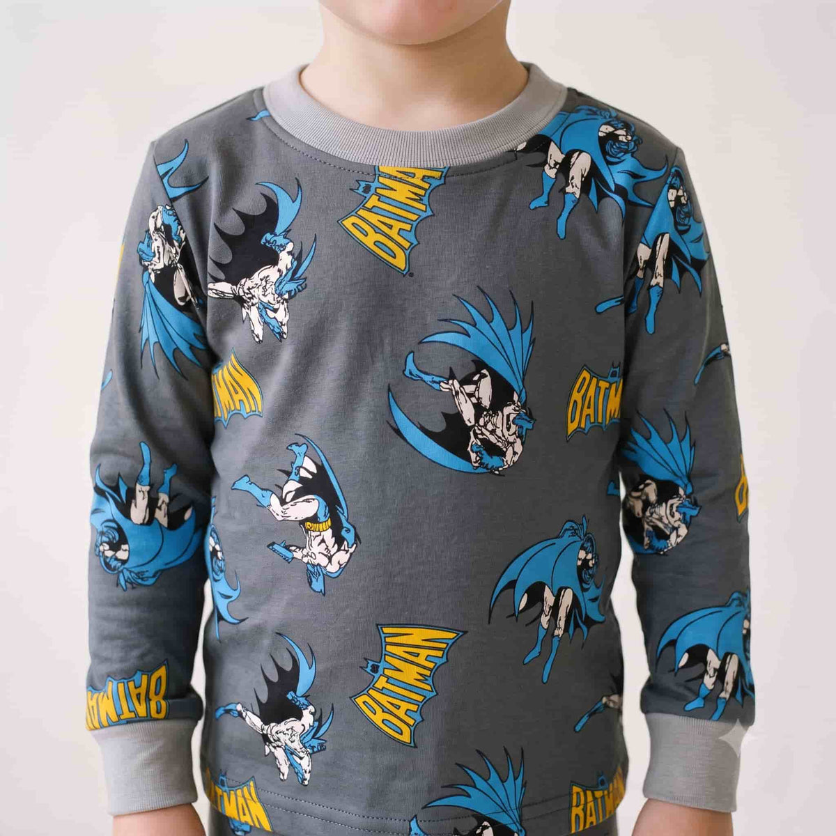 Batman Boys Winter Full Sleeves Pajama Set – Charcoal Grey