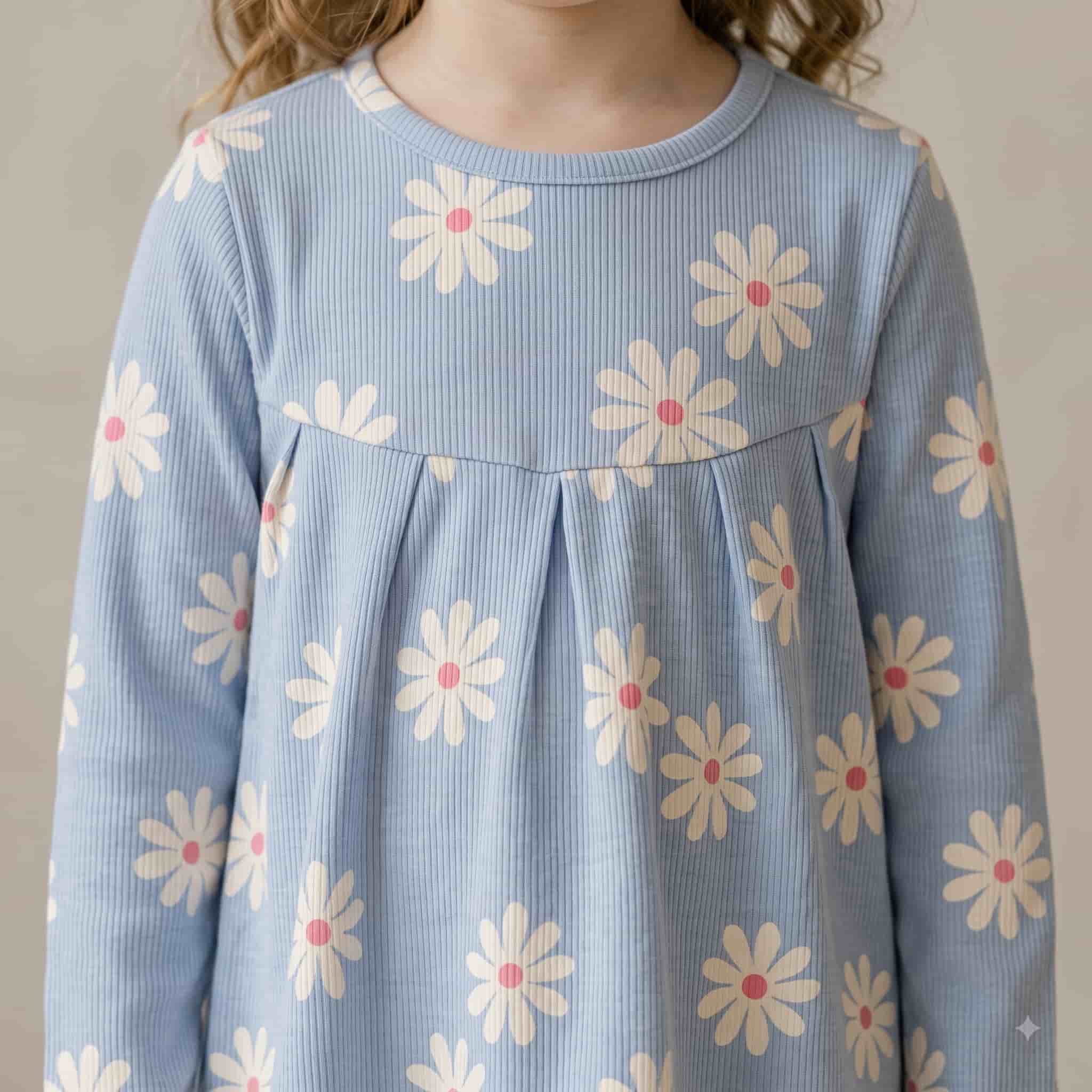 Daisy Dream Girls Full Sleeves Pajama Set - Blue