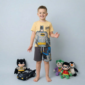 Batman Boys Short Set - Yellow & Grey