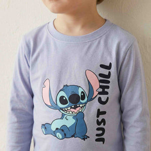 Stitch Boys Full Sleeves Pajama Set - Blue