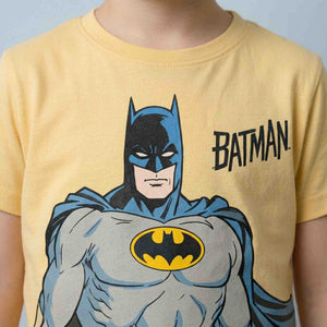 Batman Boys Short Set - Yellow & Grey