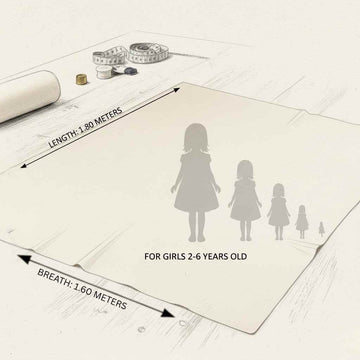 Taj Stitch Girls Embroidered Mukhawir - White