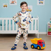 Vroom Truck Boy Pajama Set- White