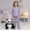 Sleepy Panda Girl Pajama Set- Purple