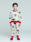 Dino Roar Boy Sweatshirt Set- Red