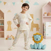 Doodle Safari Boy Pajama Set- Off white